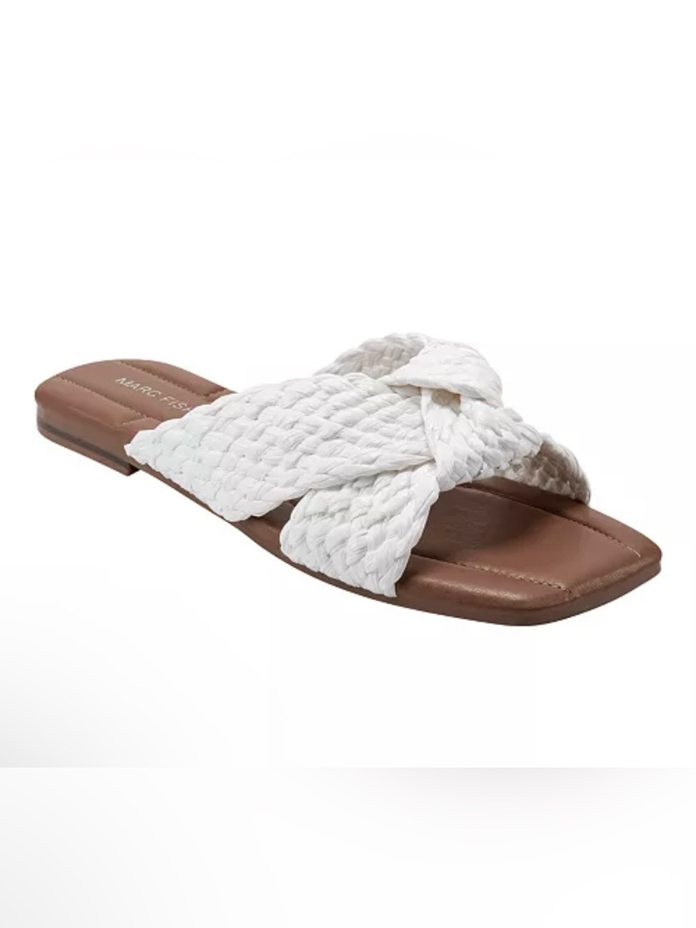 Marc Fisher Women’s White Braided Slide Sandals | Sz. 6